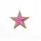 Pink Embroidered Iron On Star Patch Applique for Clothing Accessories and Crafts